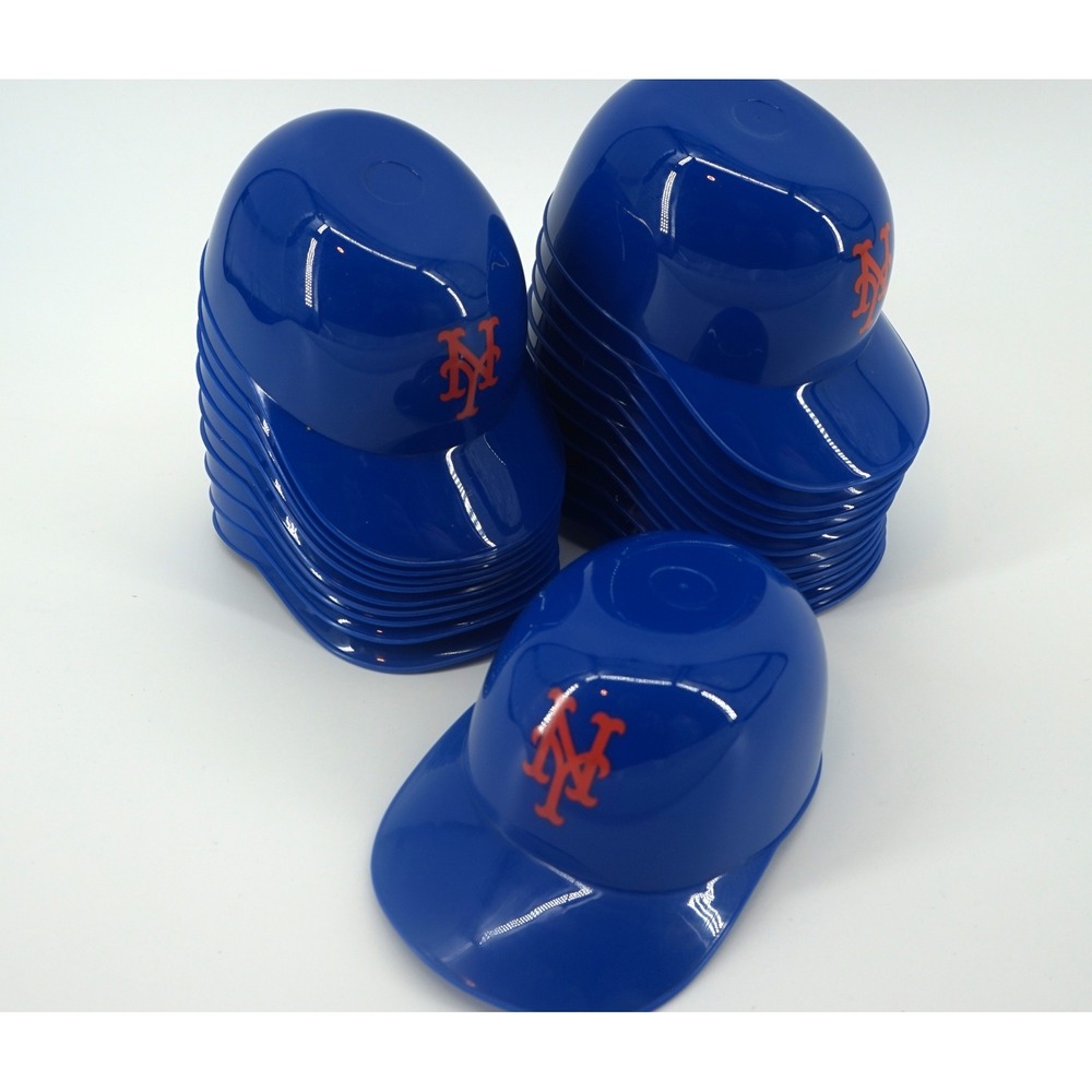 New York Mets MLB Lot of 20 Food Grade Plastic Mini Batting Helmet Aquafina 2010